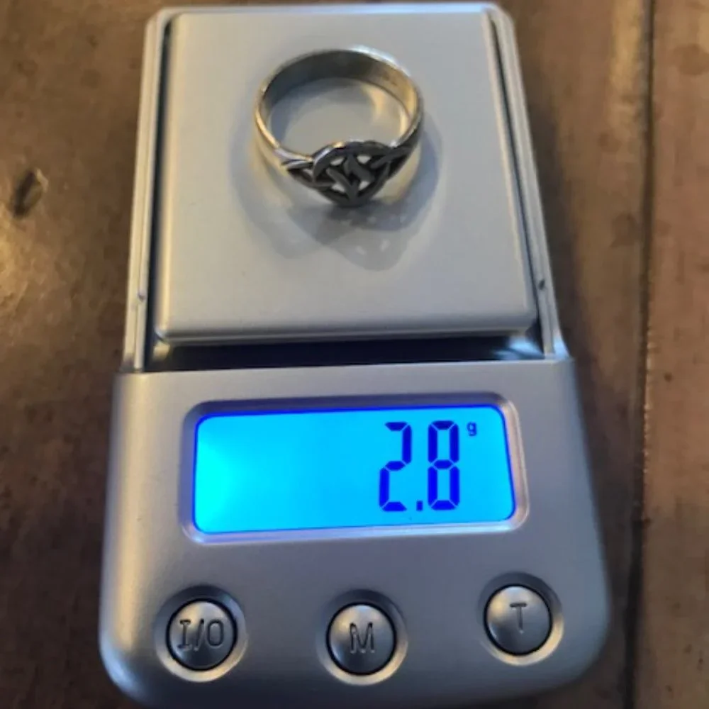 Vintage Celtic Knot Sterling Silver Ring - Size 7.75